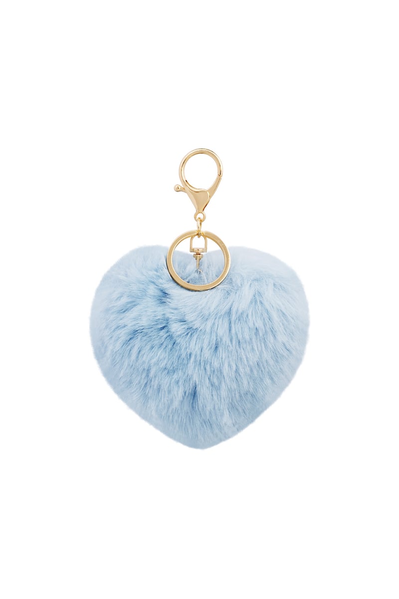Blue Fluffy Heart Keychain/Charm